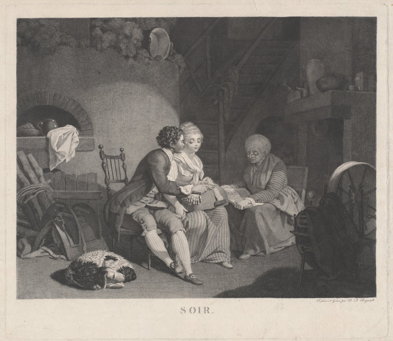 Soir Evening, 1780-as évek. alkotó: Nicolas Francois Regnault