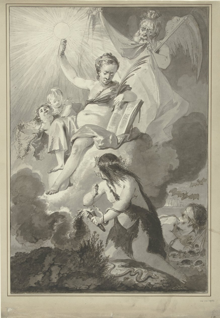 Az idő feltárja az igazságot alkotó: Nicolas Joseph Delin (possibly)