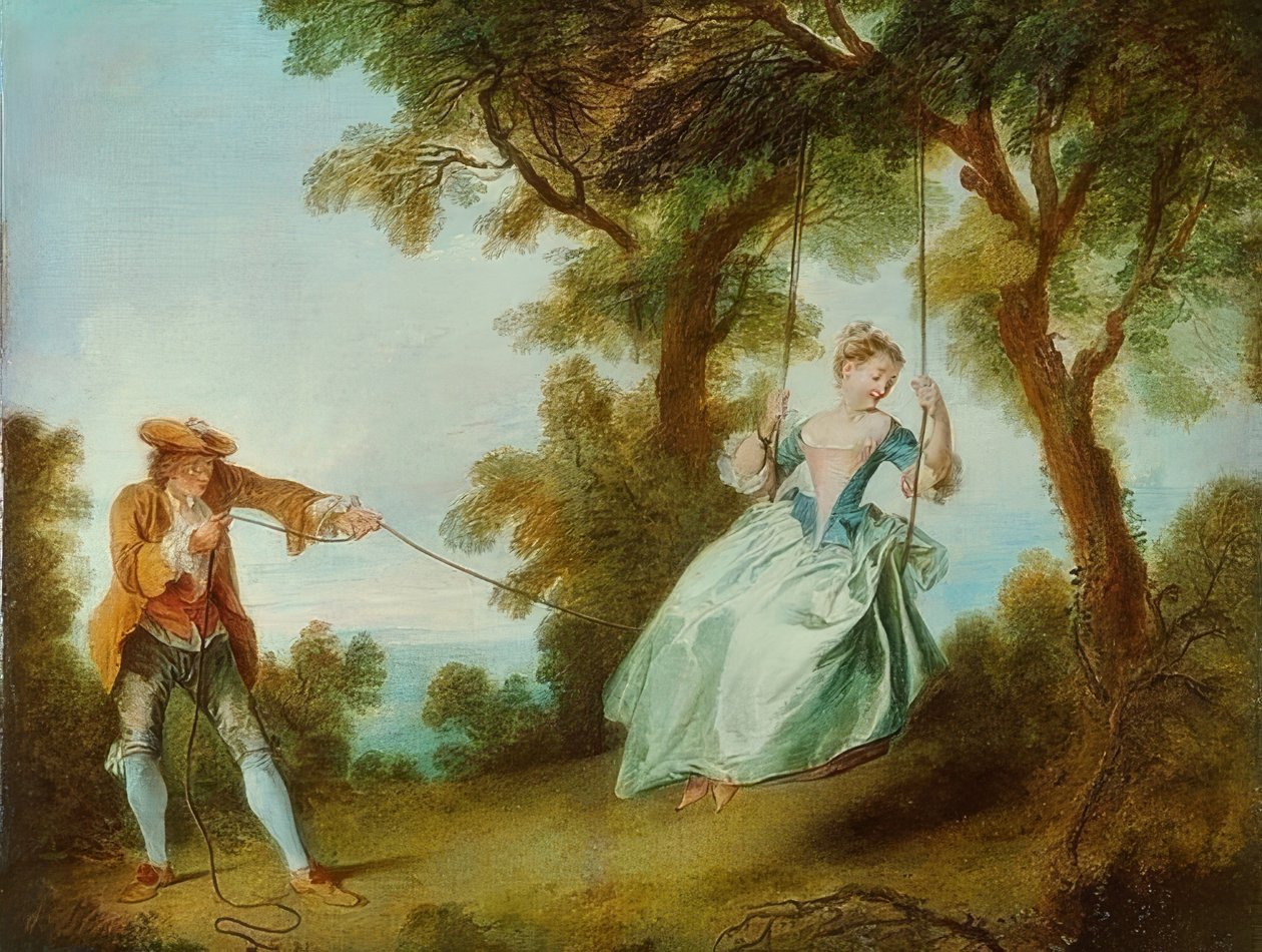 A hinta. 1730 alkotó: Nicolas Lancret
