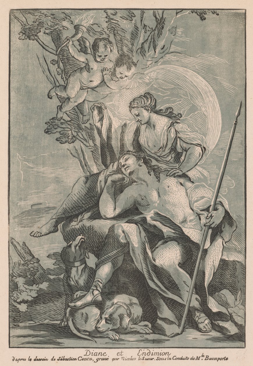 Diana és Endymion alkotó: Nicolas LeSueur