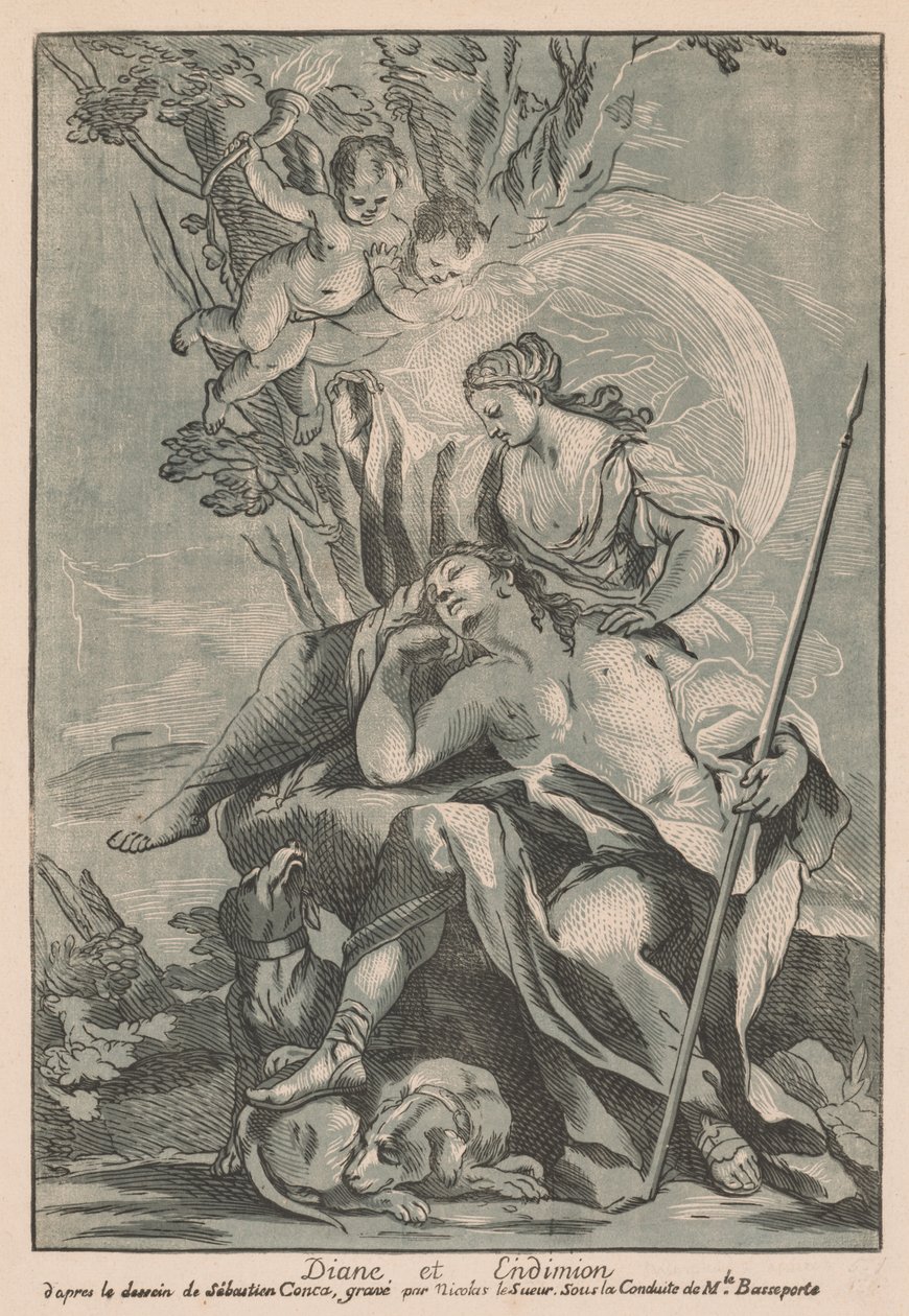 Diana és Endymion. alkotó: Nicolas LeSueur