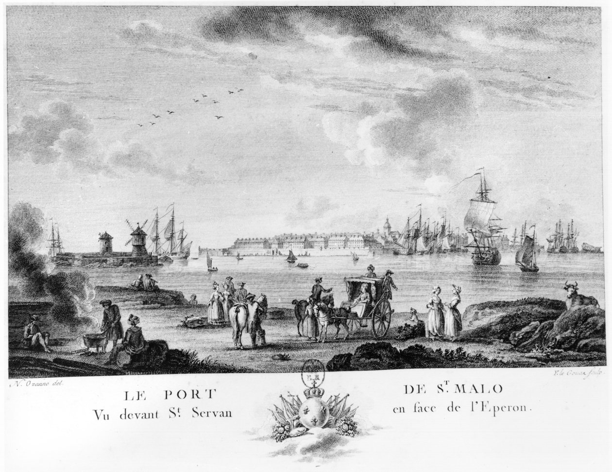 St. Malo kilátása alkotó: Nicolas Marie Ozanne