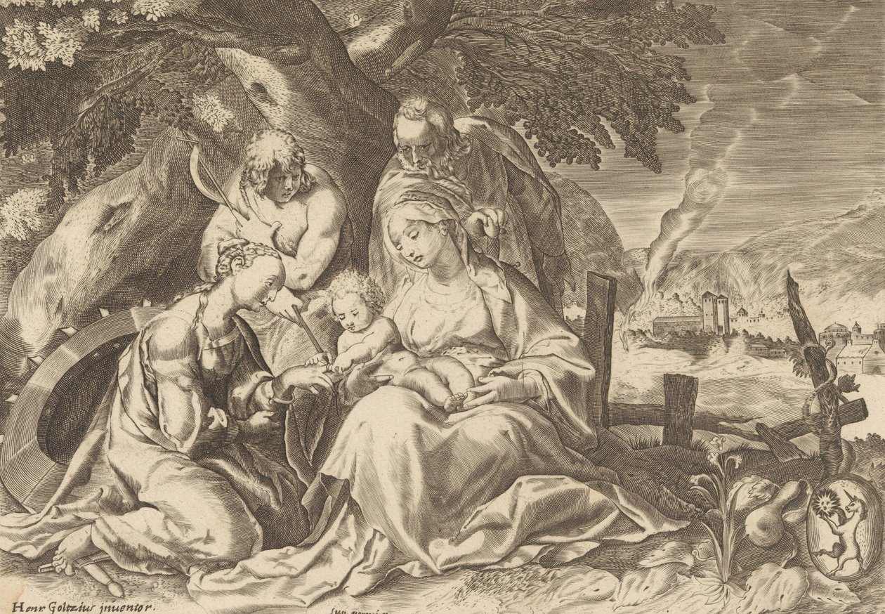 Szent Katalin eljegyzése. alkotó: Nicolas Perrey