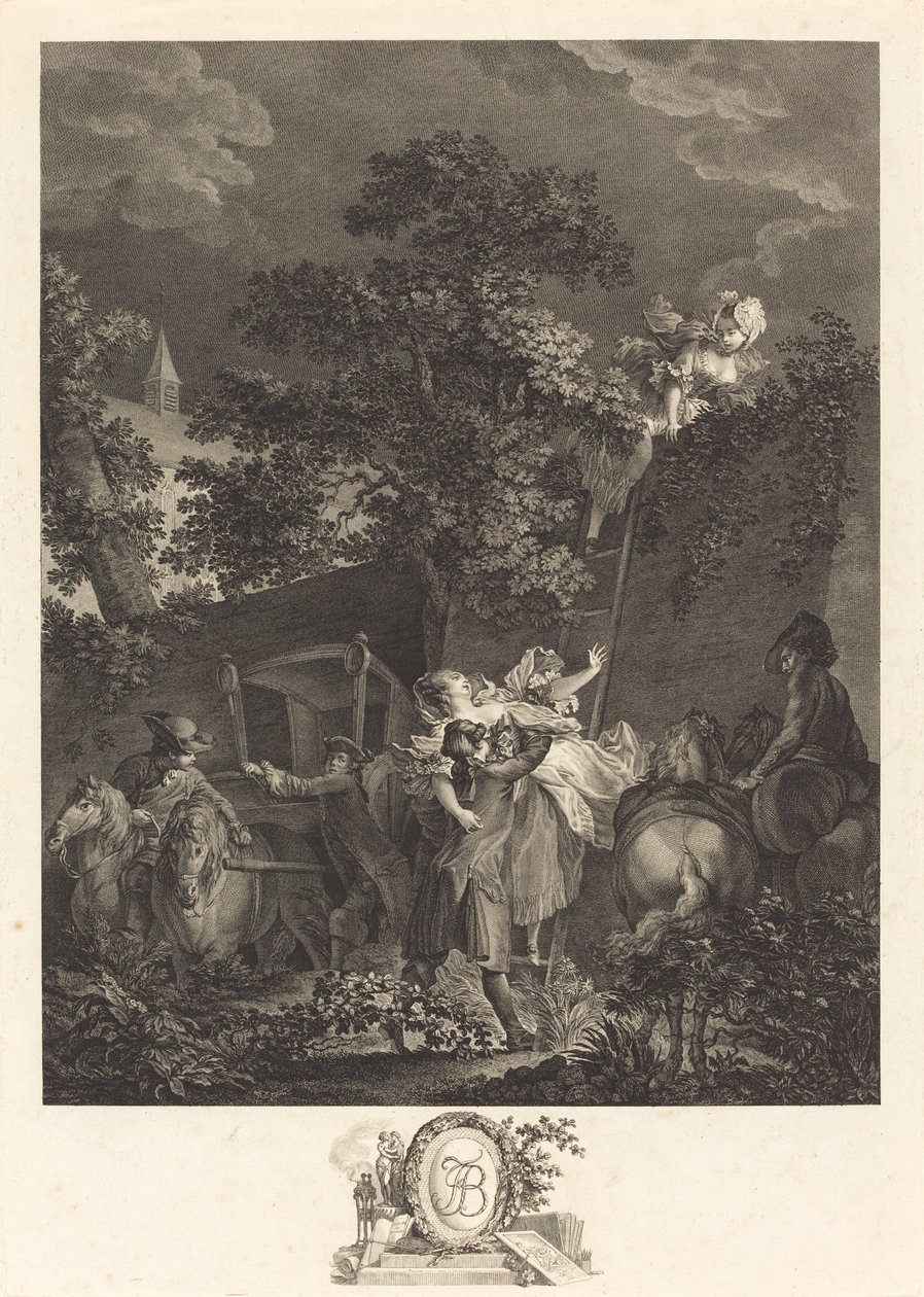 Az éjszakai emberrablás alkotó: Nicolas Ponce after Pierre Antoine Baudouin