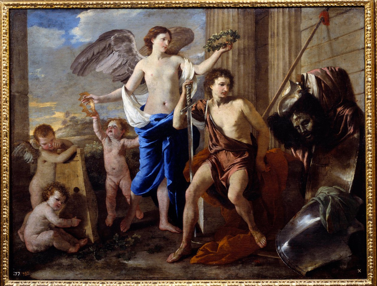 Dávid diadala. Nicolas Poussin (1594-1665) festménye alkotó: Nicolas Poussin