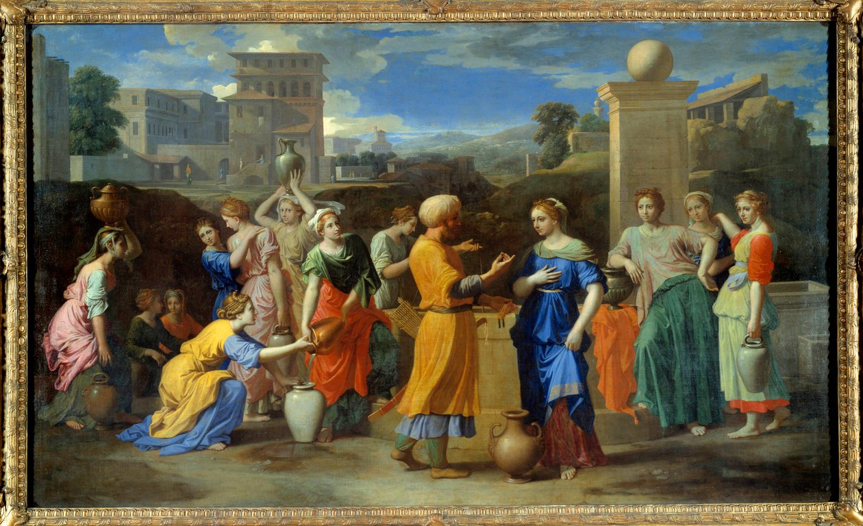 Eliezer és Rebecca alkotó: Nicolas Poussin
