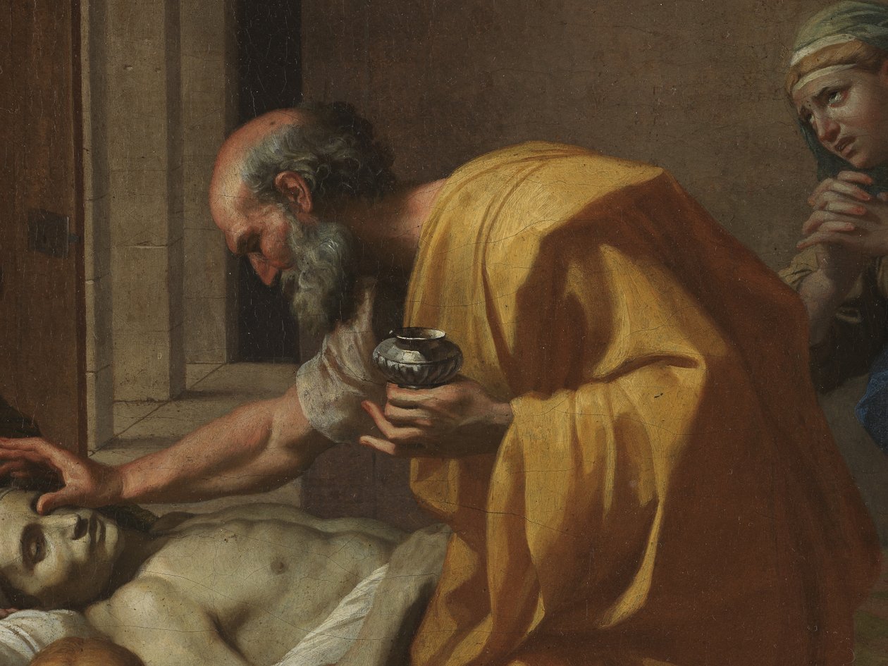 Extreme Unction, a hét szentségből, 1638-40 alkotó: Nicolas Poussin