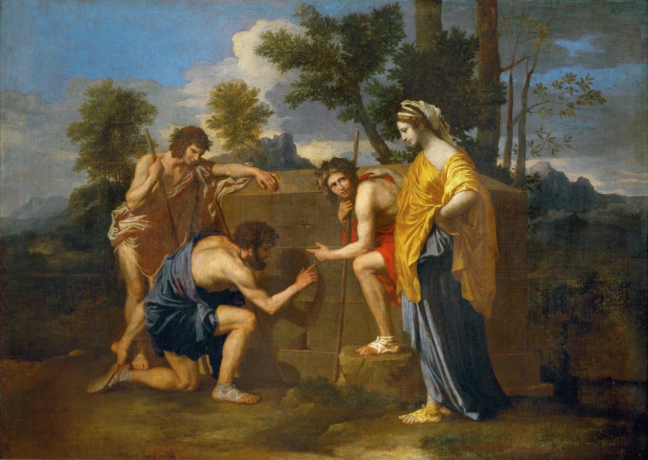 Pásztorok Arcadiában (Et in Arcadia ego) alkotó: Nicolas Poussin