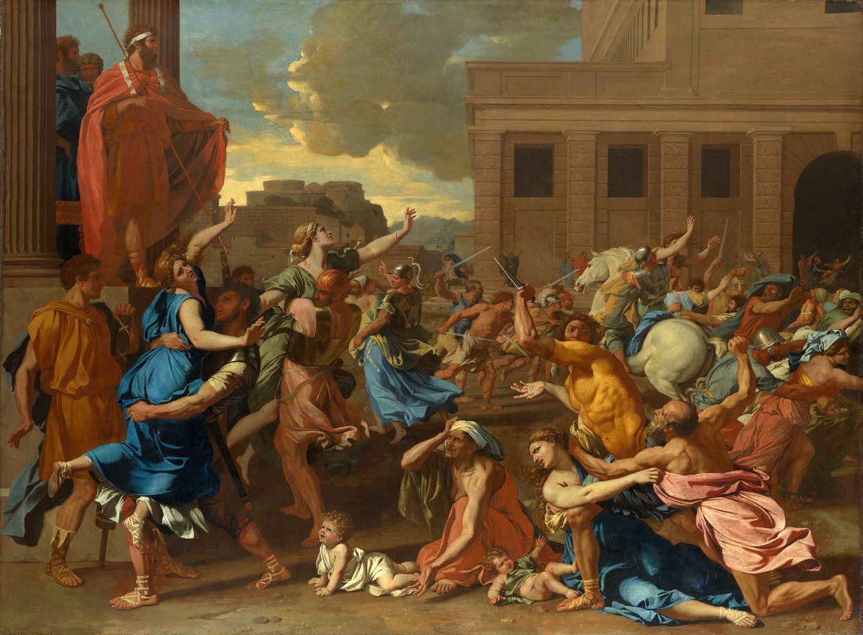 A szabin nők rablása alkotó: Nicolas Poussin