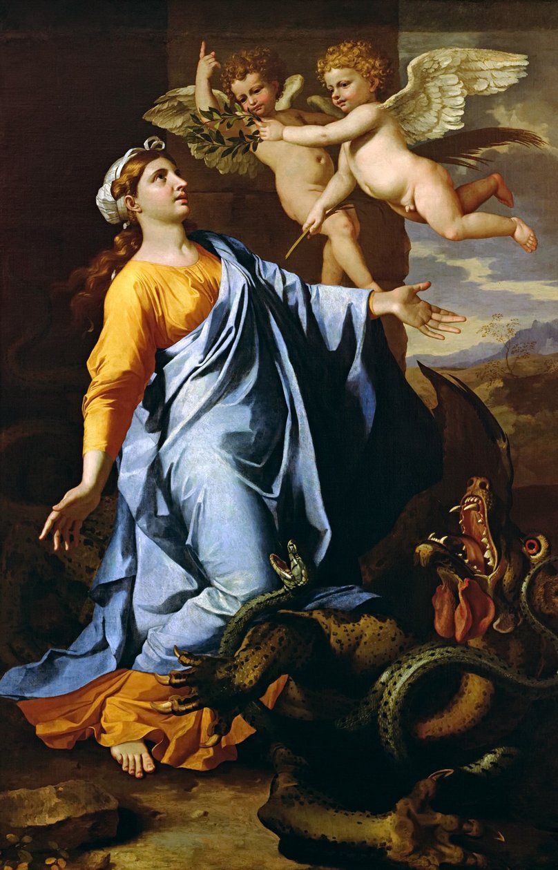 Szent Margit, 1638-ból. alkotó: Nicolas Poussin