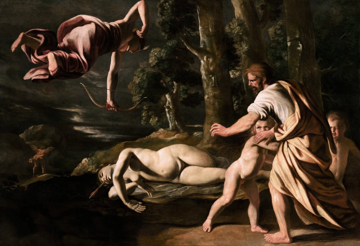 Chione halála, c. 1622. alkotó: Nicolas Poussin