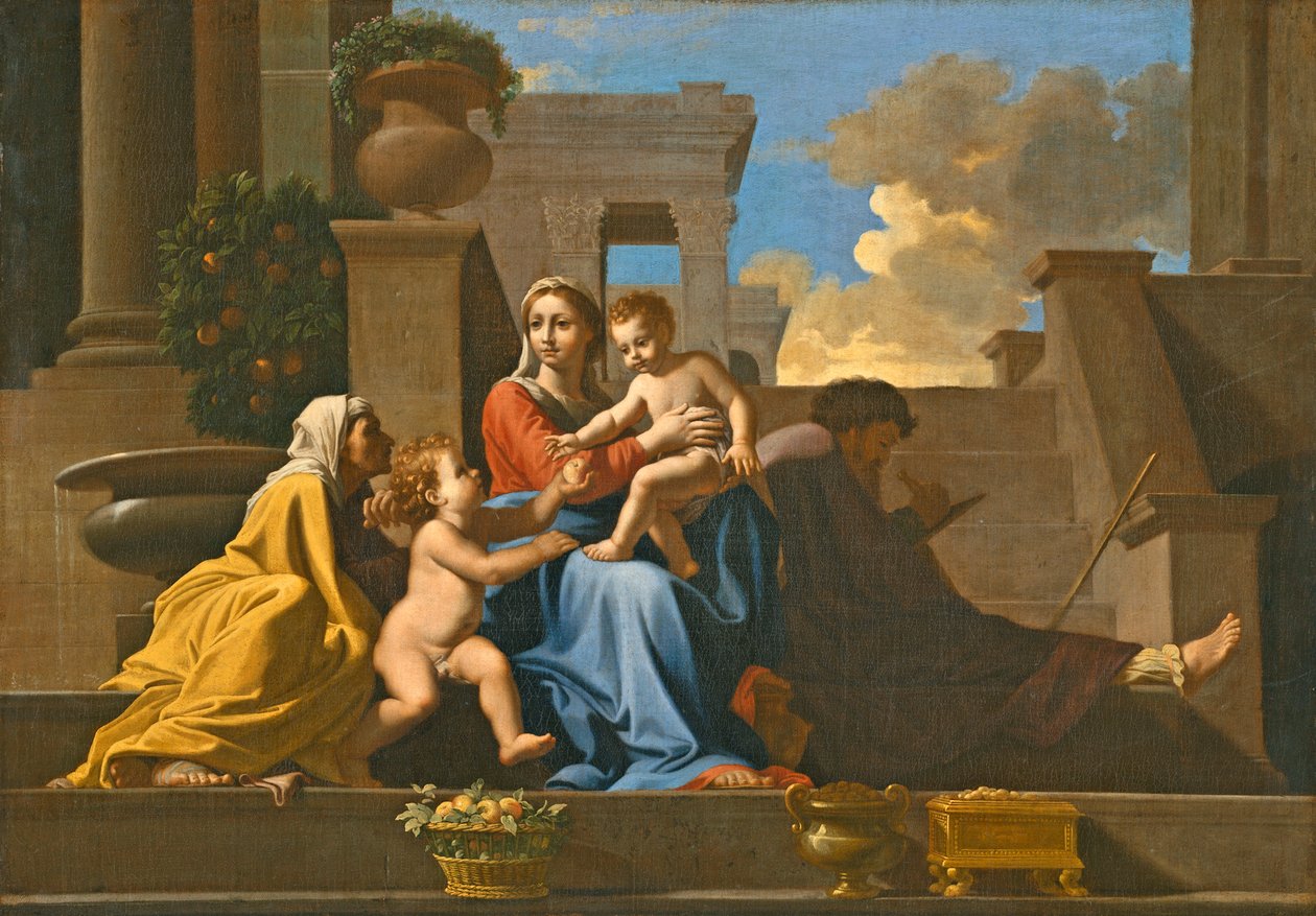 A Szent Család a lépcsőn, 1648 alkotó: Nicolas Poussin