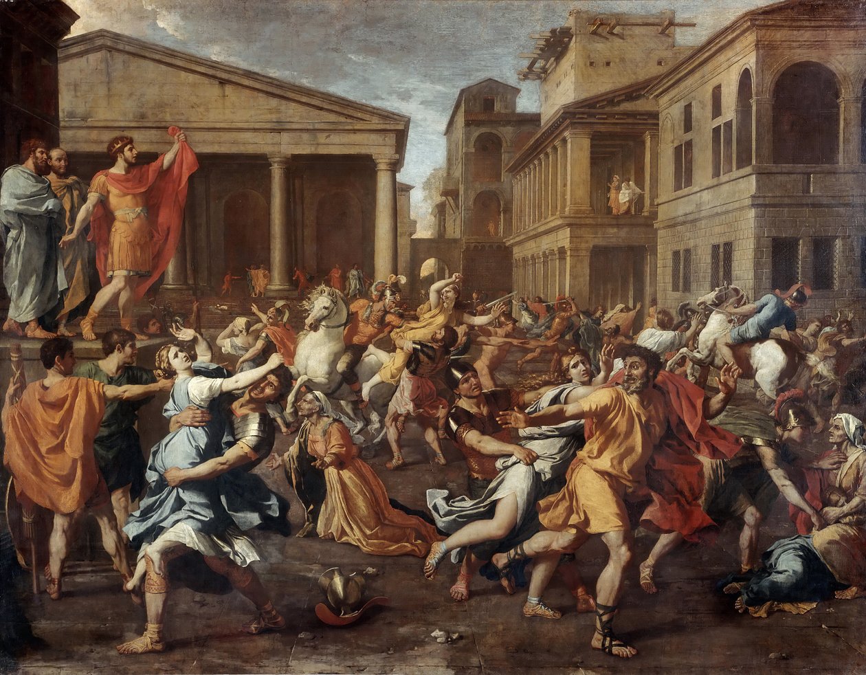 A szabin nők megerőszakolása alkotó: Nicolas Poussin