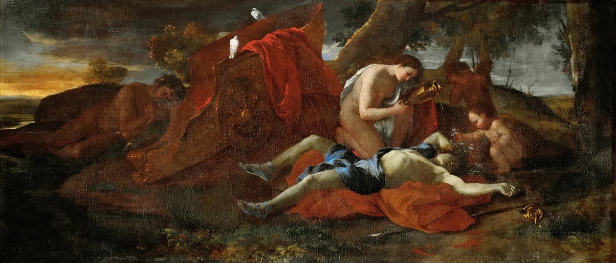 A Vénusz gyászolja Adonist, 1626. alkotó: Nicolas Poussin