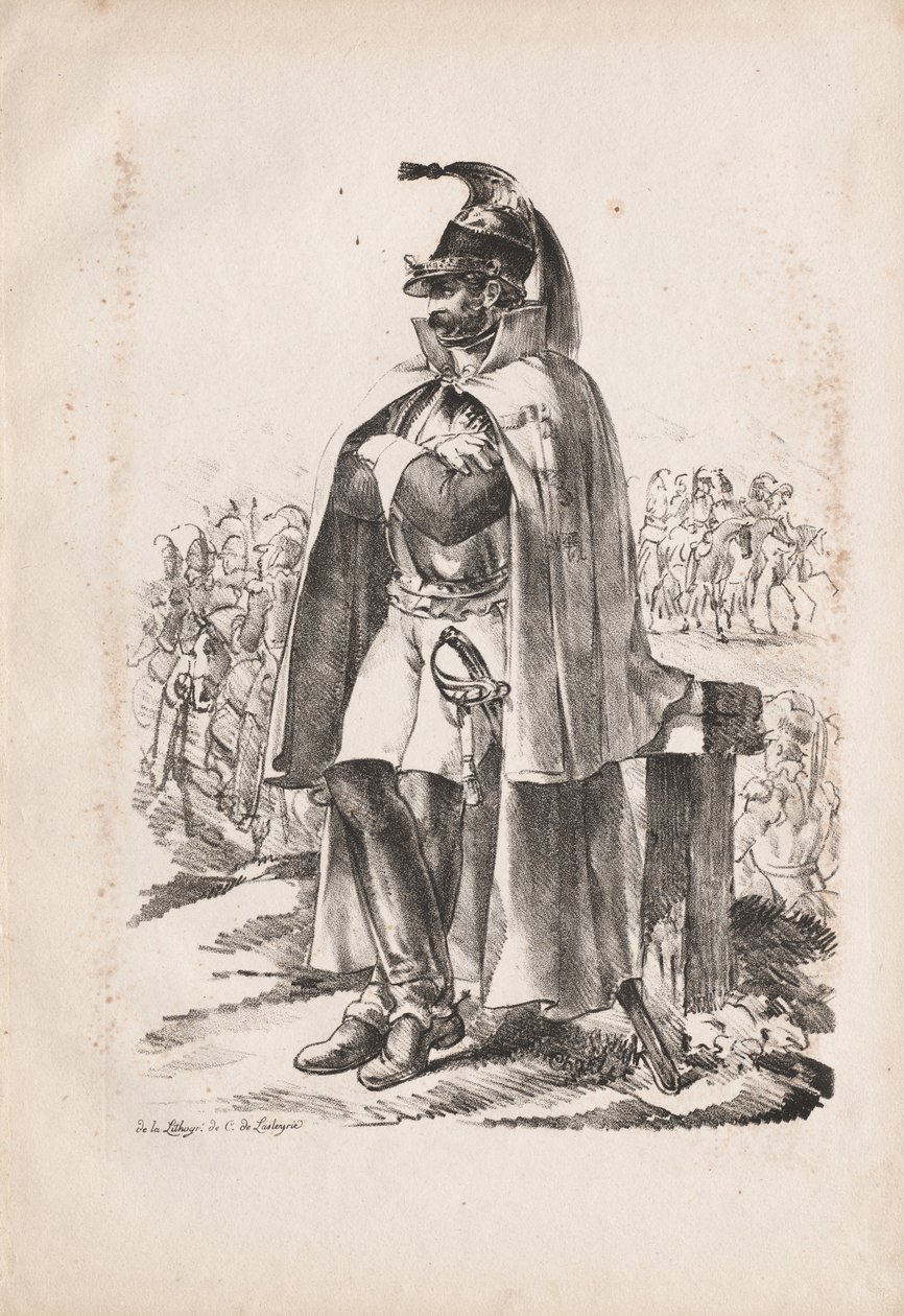 Katonai viseletek: lovassági ember, 1814-1818. alkotó: Nicolas Toussaint Charlet