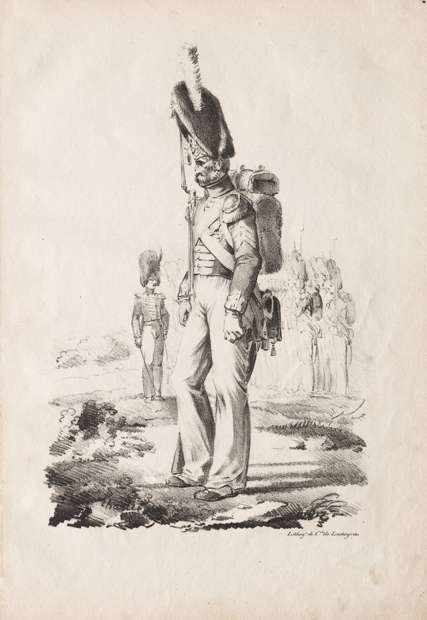 Katonai viseletek: Infantry Sargent, 1817-18. alkotó: Nicolas Toussaint Charlet