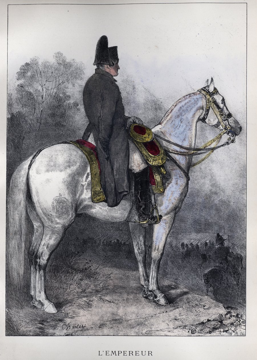 Napóleon felöltőben alkotó: Nicolas Toussaint Charlet
