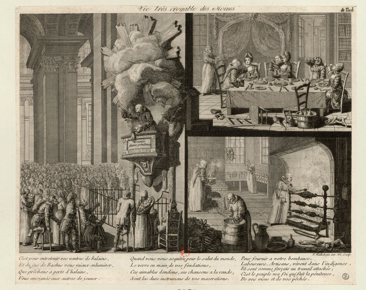 A szerzetesek nagyon hihető életei c. 1789. alkotó: Nicolas Walkcheim
