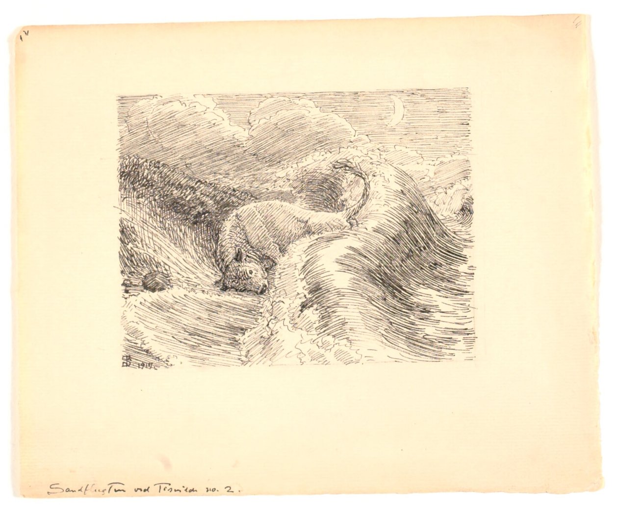 Illusztráció a következőhöz: "The sand rush at Tisvilde" alkotó: Niels Skovgaard