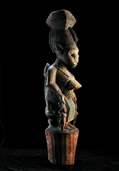 Yoruba House Post (fa) alkotó: Nigerian Nigerian