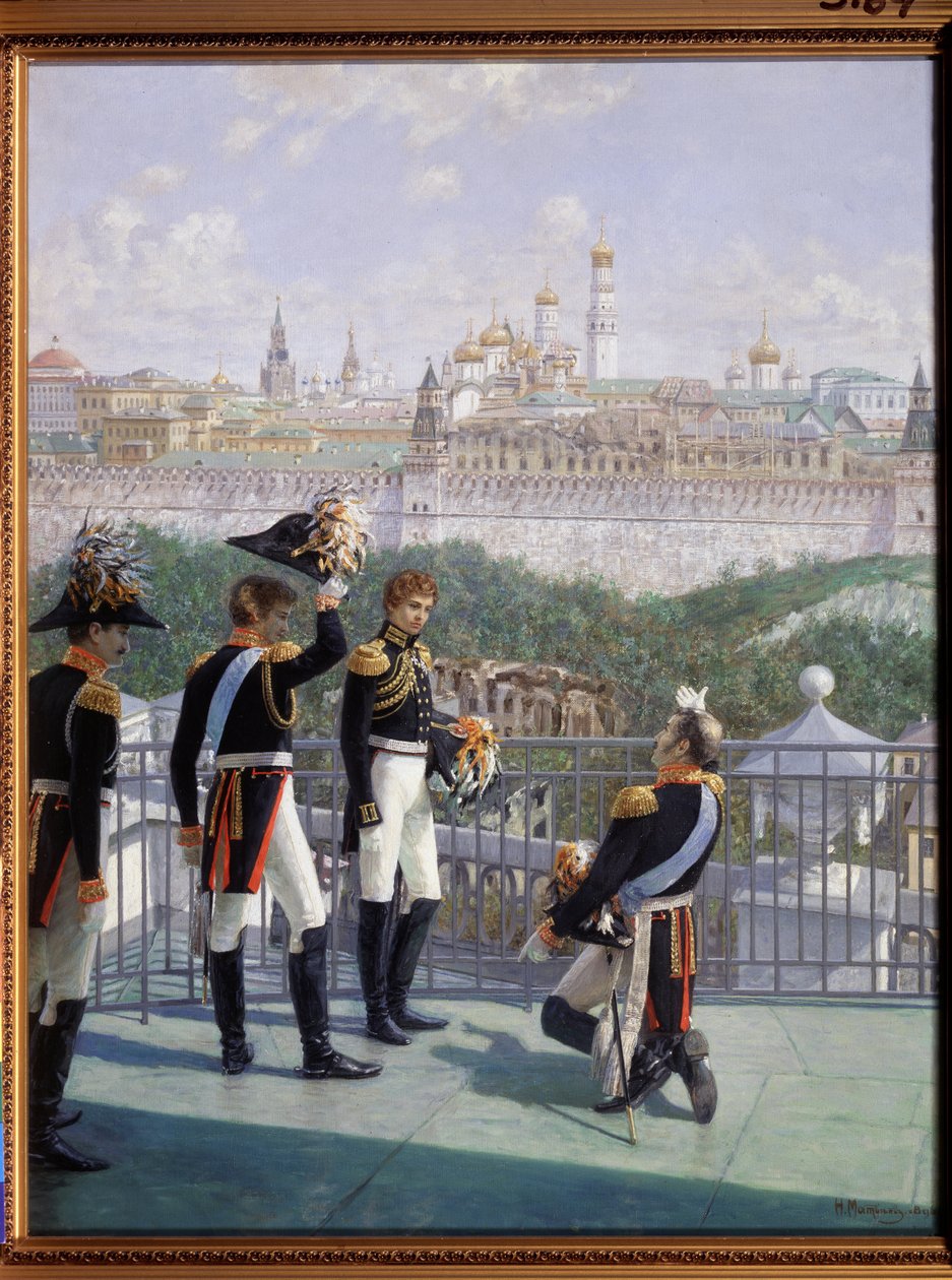 III. Frigyes Vilmos porosz köszönetet mond Moszkvának birodalma megmentéséért, 1896 alkotó: Nikolai Sergeyevich Matveyev