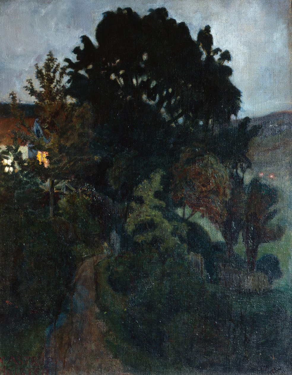 Őszi szürkület a kertben alkotó: Nikolai Astrup