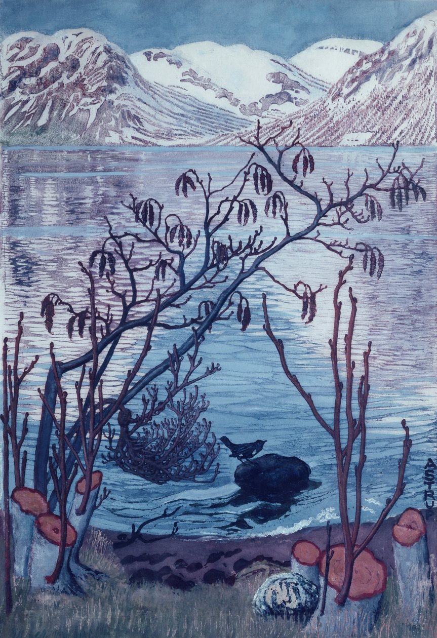 Madár a kövön alkotó: Nikolai Astrup