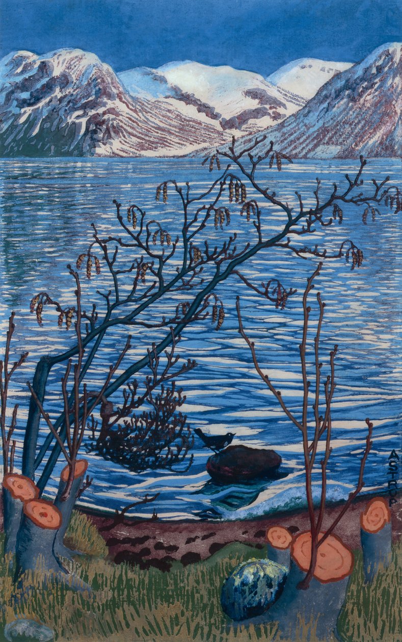 Madár a kövön alkotó: Nikolai Astrup