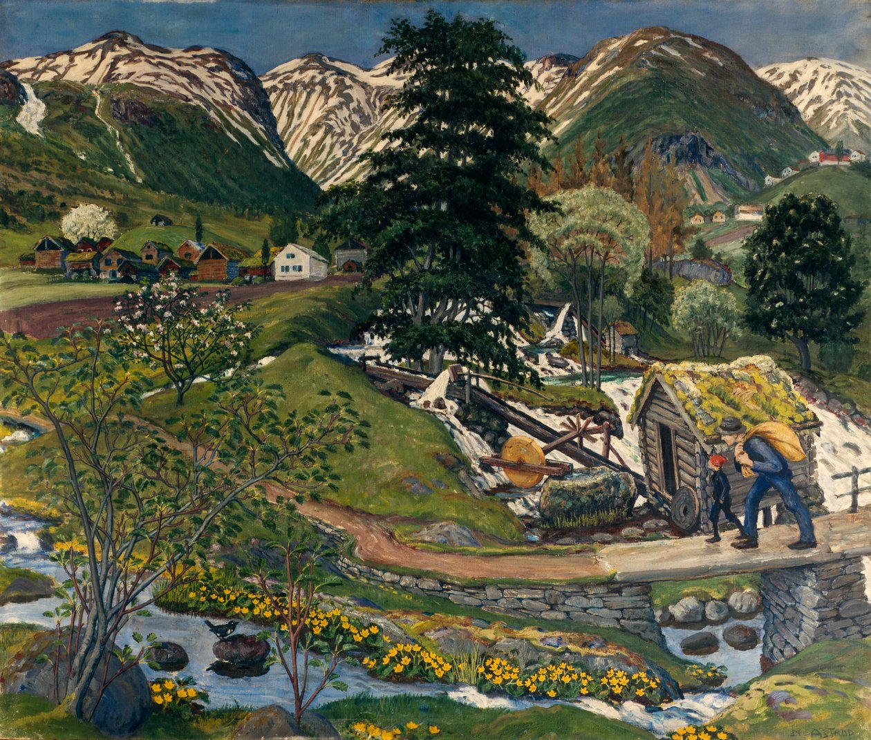 Kvennagong és Jolster udvar alkotó: Nikolai Astrup
