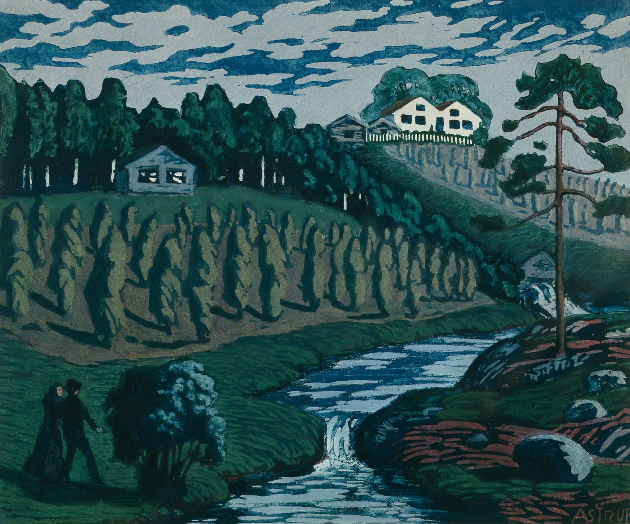 Nagy kévék (olaj, vászon) alkotó: Nikolai Astrup