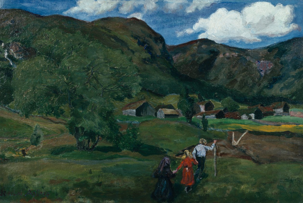 Játszó gyerekek alkotó: Nikolai Astrup
