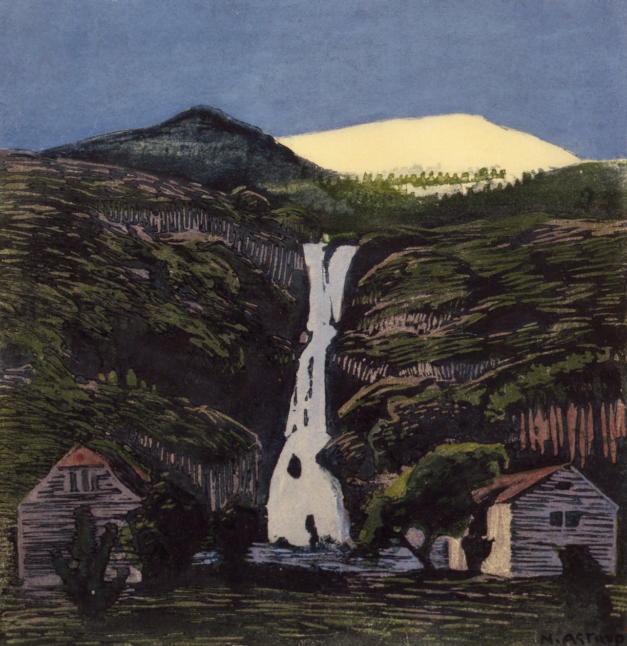 Vízesés és gleccser alkotó: Nikolai Astrup