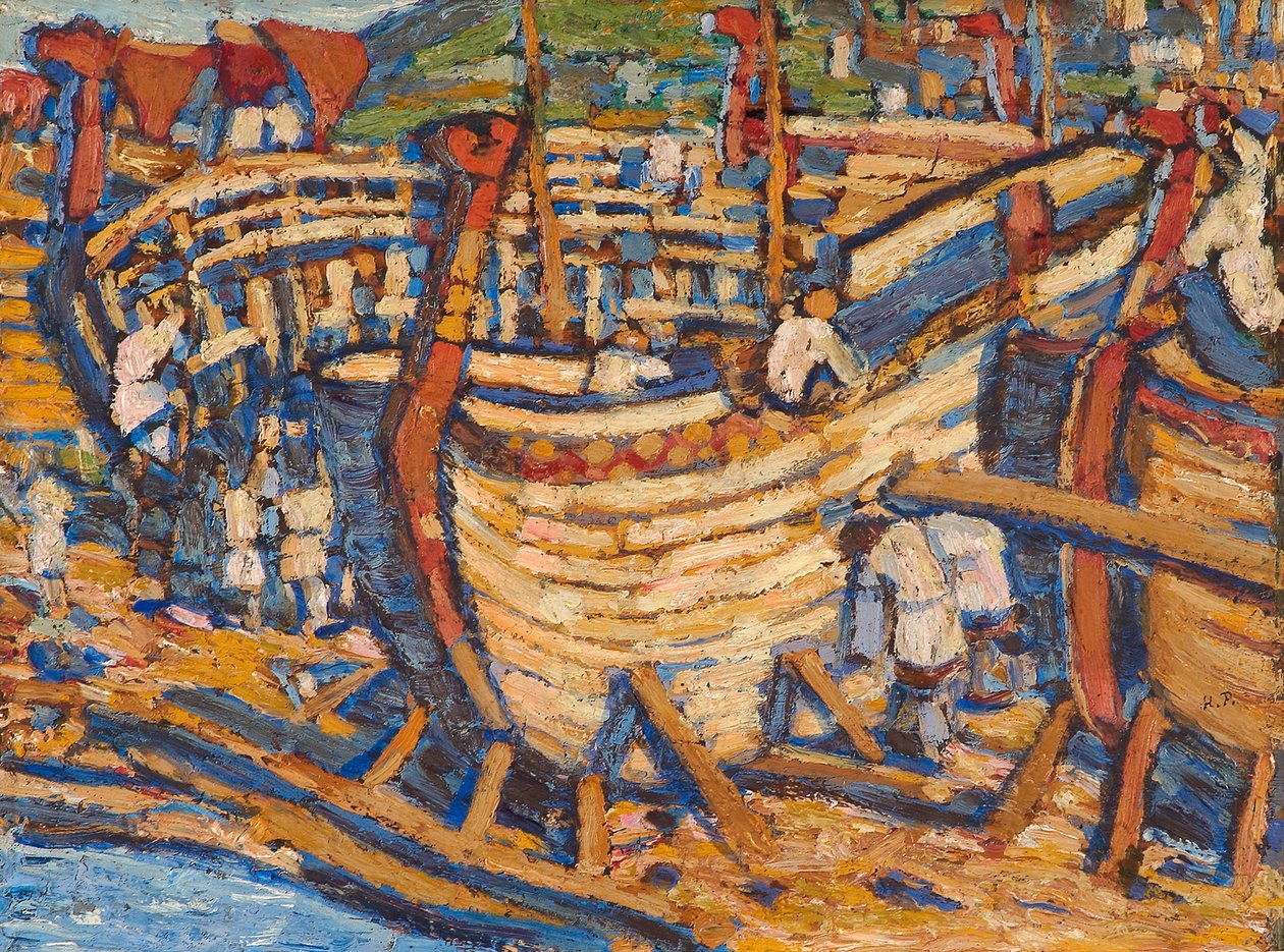 Hajók építése. Tanulmány, 1903 alkotó: Nikolai Konstantinowitsch Roerich