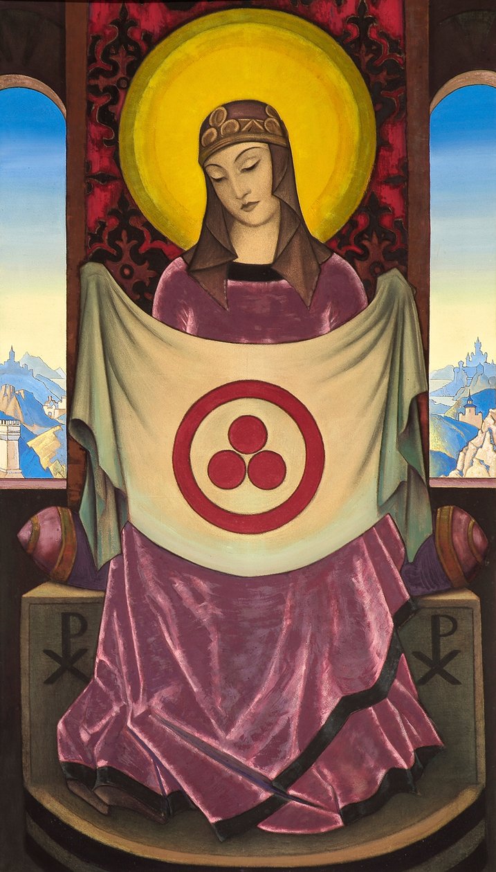 Madonna Oriflamma, 1932. alkotó: Nikolai Konstantinowitsch Roerich