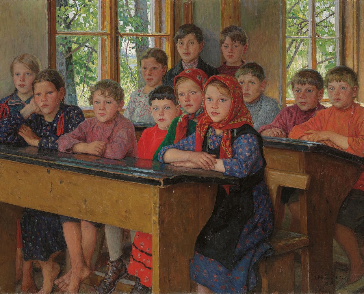Az Iskolaterem alkotó: Nikolai Petrovich Bogdanov Belsky