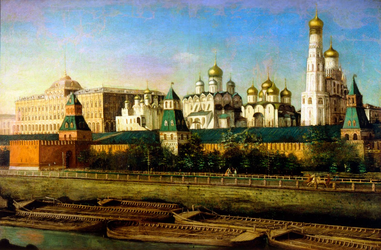 „A moszkvai Kreml látképe”, 19. század alkotó: Nikolai Podklyuchnikov