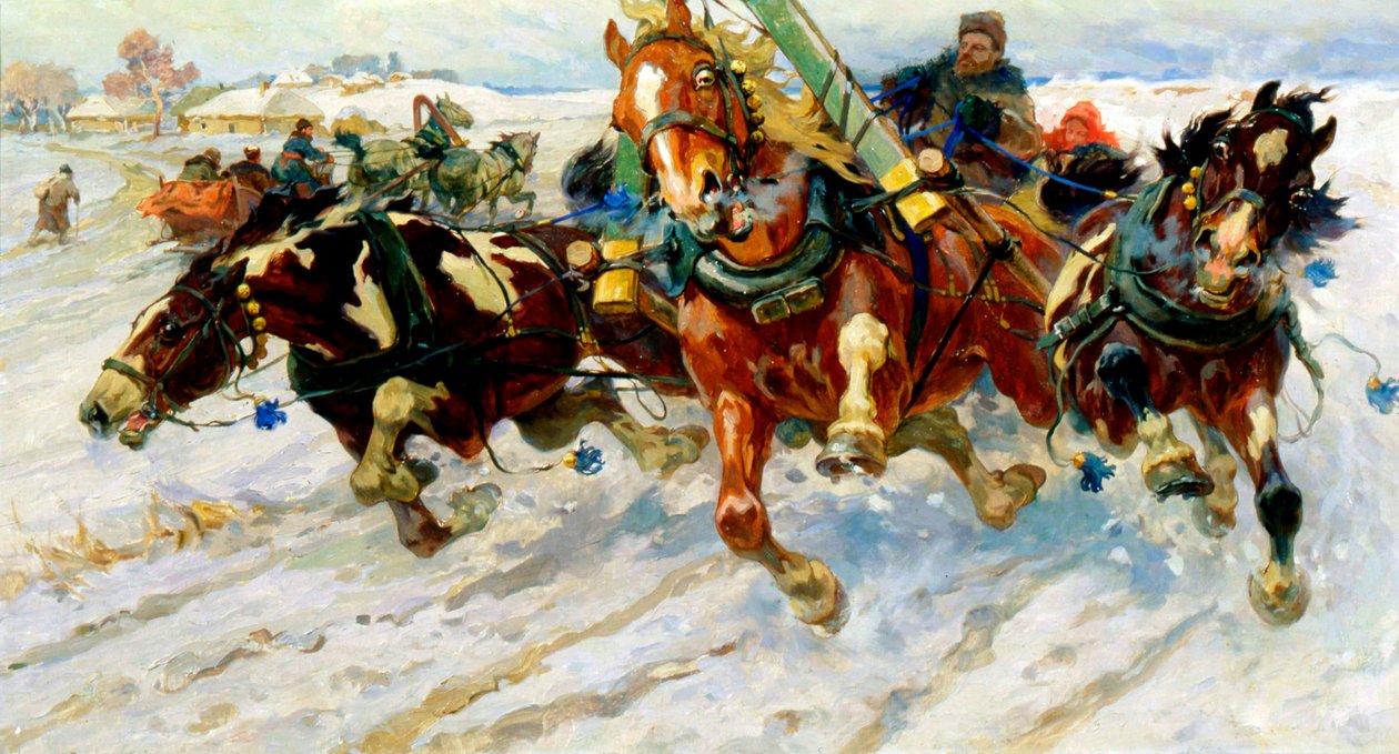 „Trojka”, 1917. alkotó: Nikolai Samokish