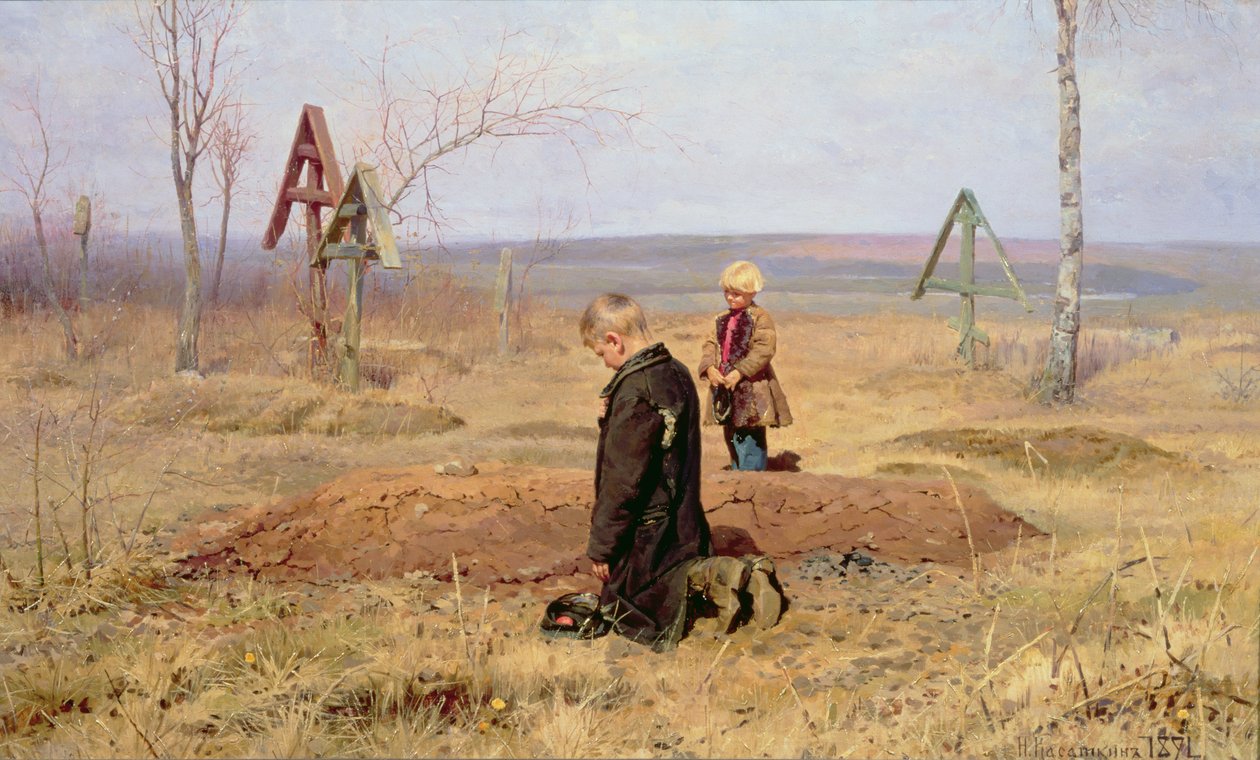 Az árvák, 1891 alkotó: Nikolaj Alekseevich Kasatkin