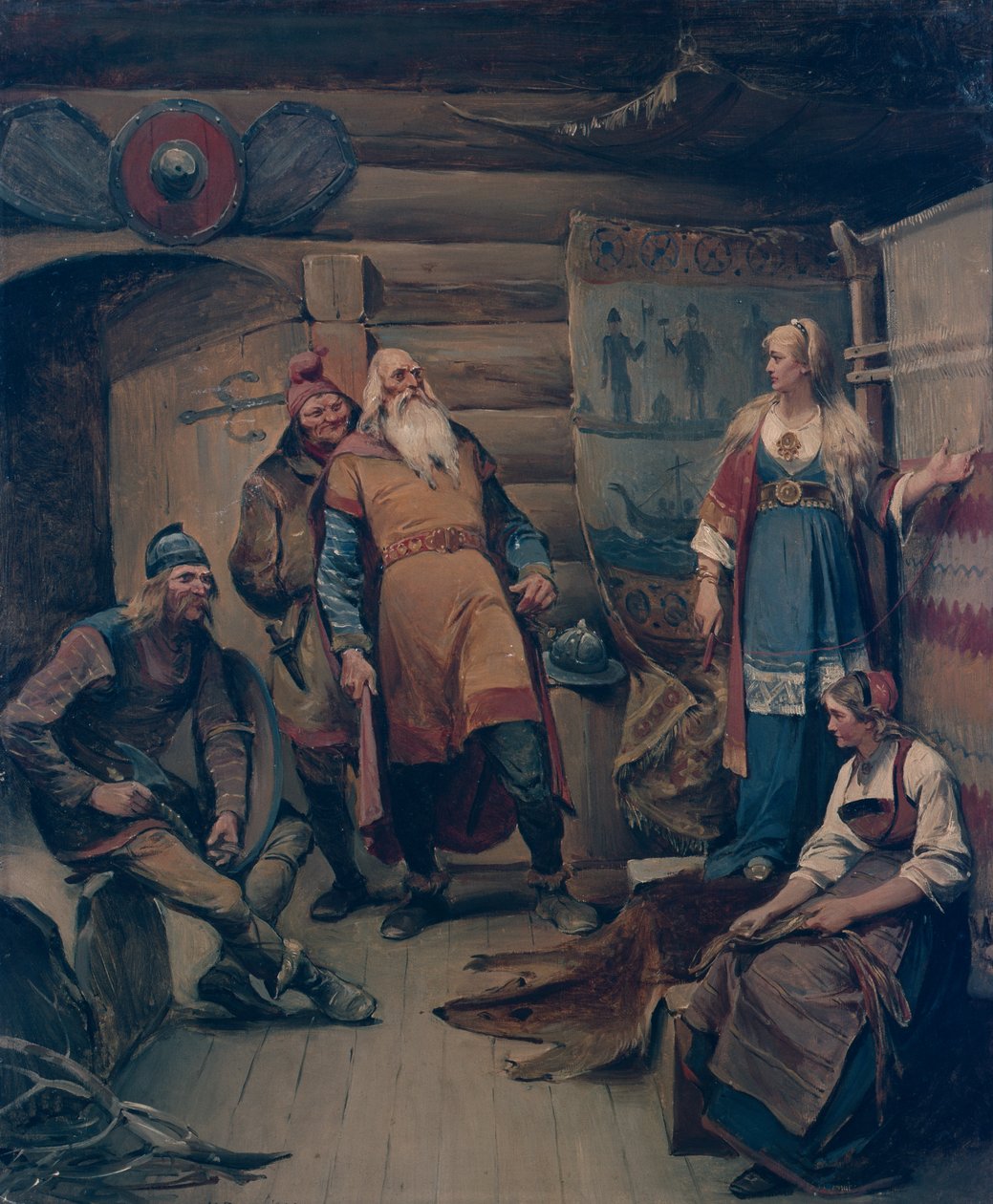 Javaslatküldő Harald Hårfagre-tól Gydára alkotó: Nils Bergslien