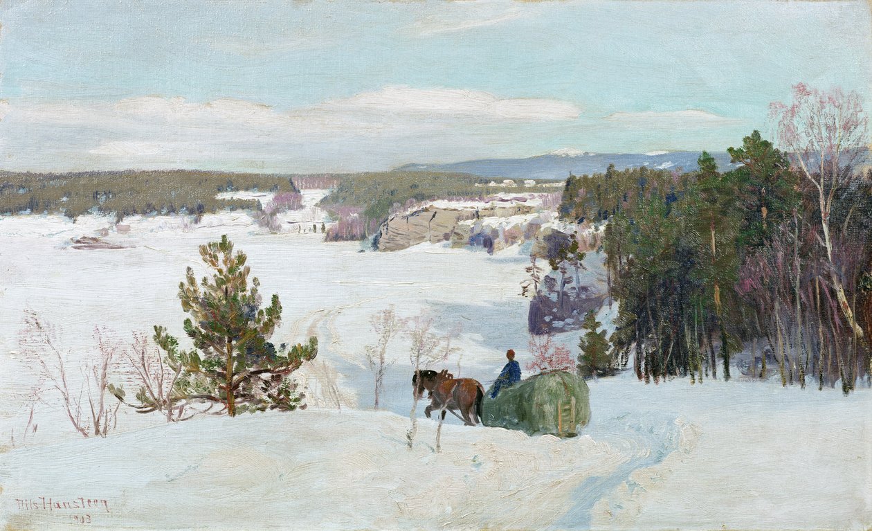 Téli táj alkotó: Nils Hansteen