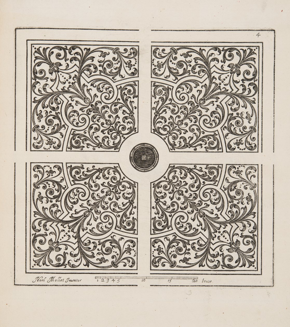 Design for Parterre, Theater des Plans et Jardinages, pub.1652 alkotó: Noel Mollet