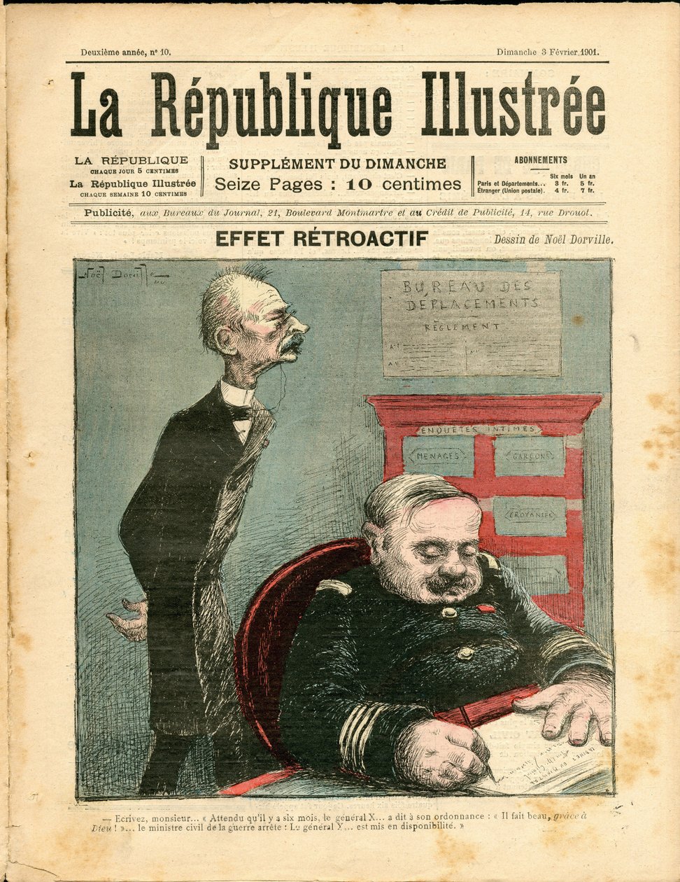 A „” Republique illustree” borítója alkotó: Noel Dorville
