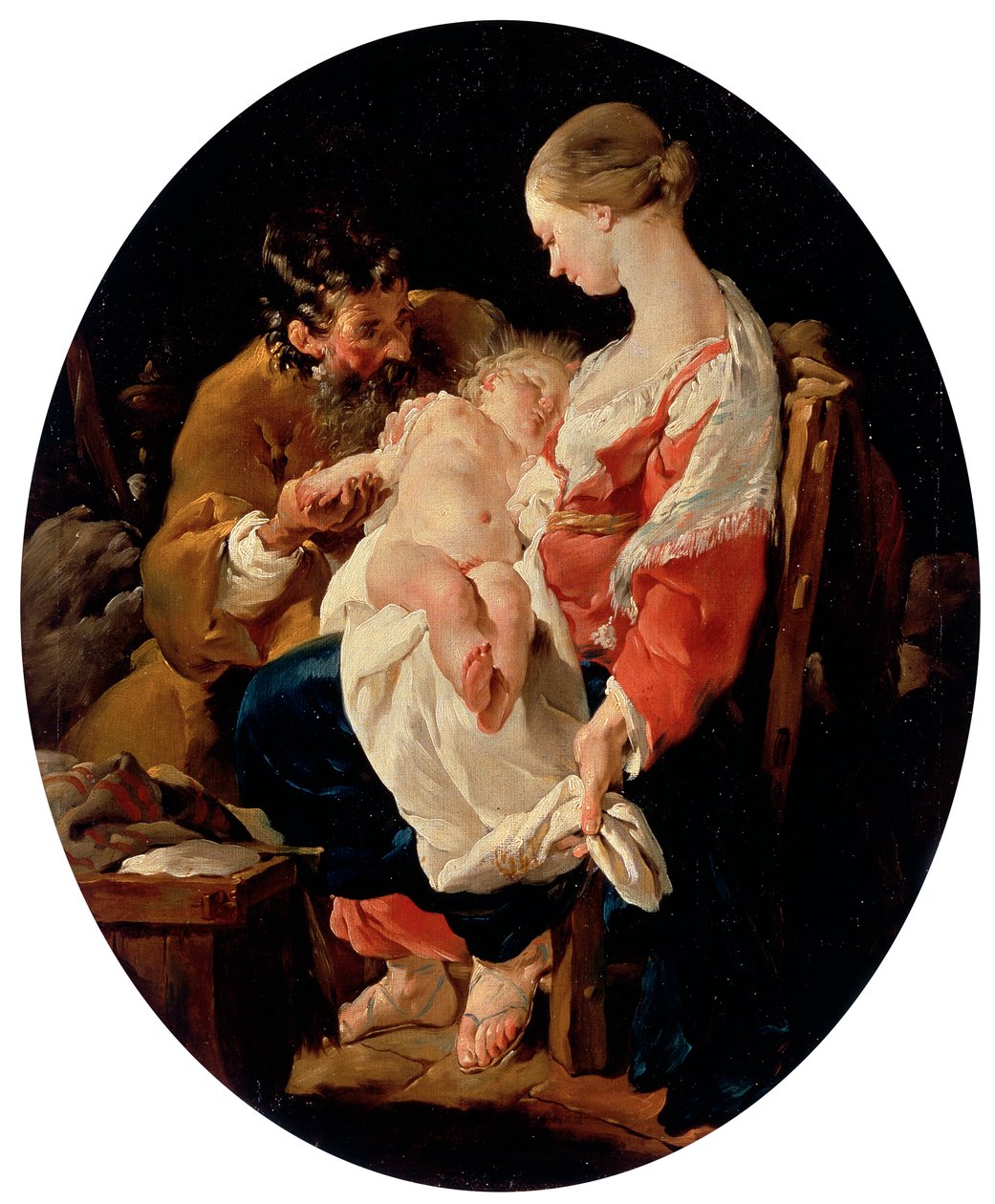 A Szent Család”, 18. század. alkotó: Noel Halle