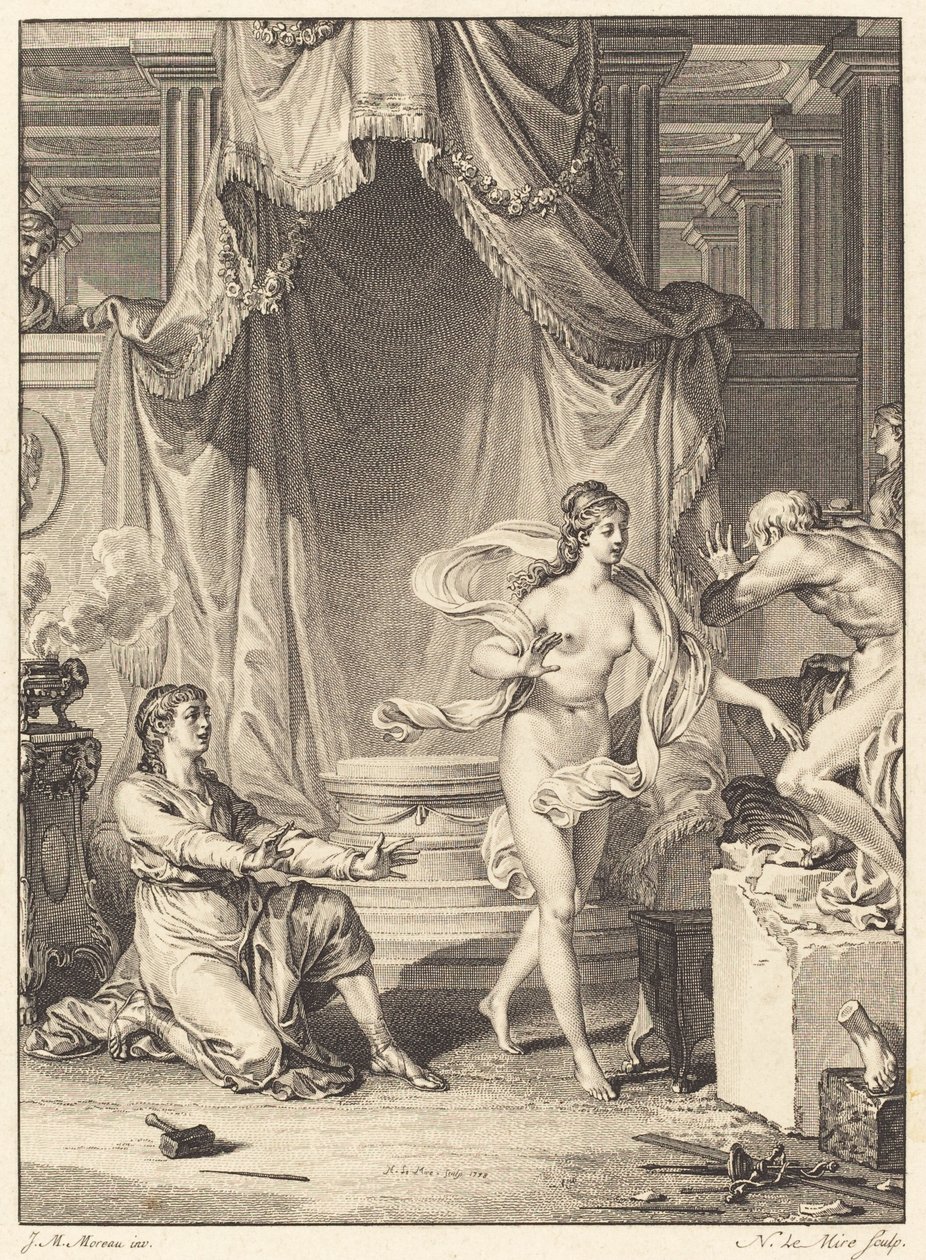 Pygmalion alkotó: Noël Le Mire after Jean Michel Moreau