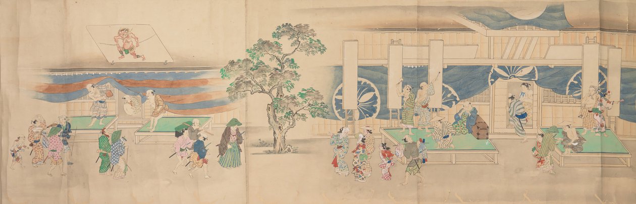 Kabuki Theater, 1822.  alkotó: Nonoyama Kozan