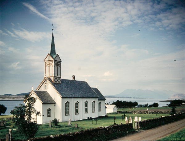 Tipikus falusi templom, 1796 körül alkotó: Norwegian School