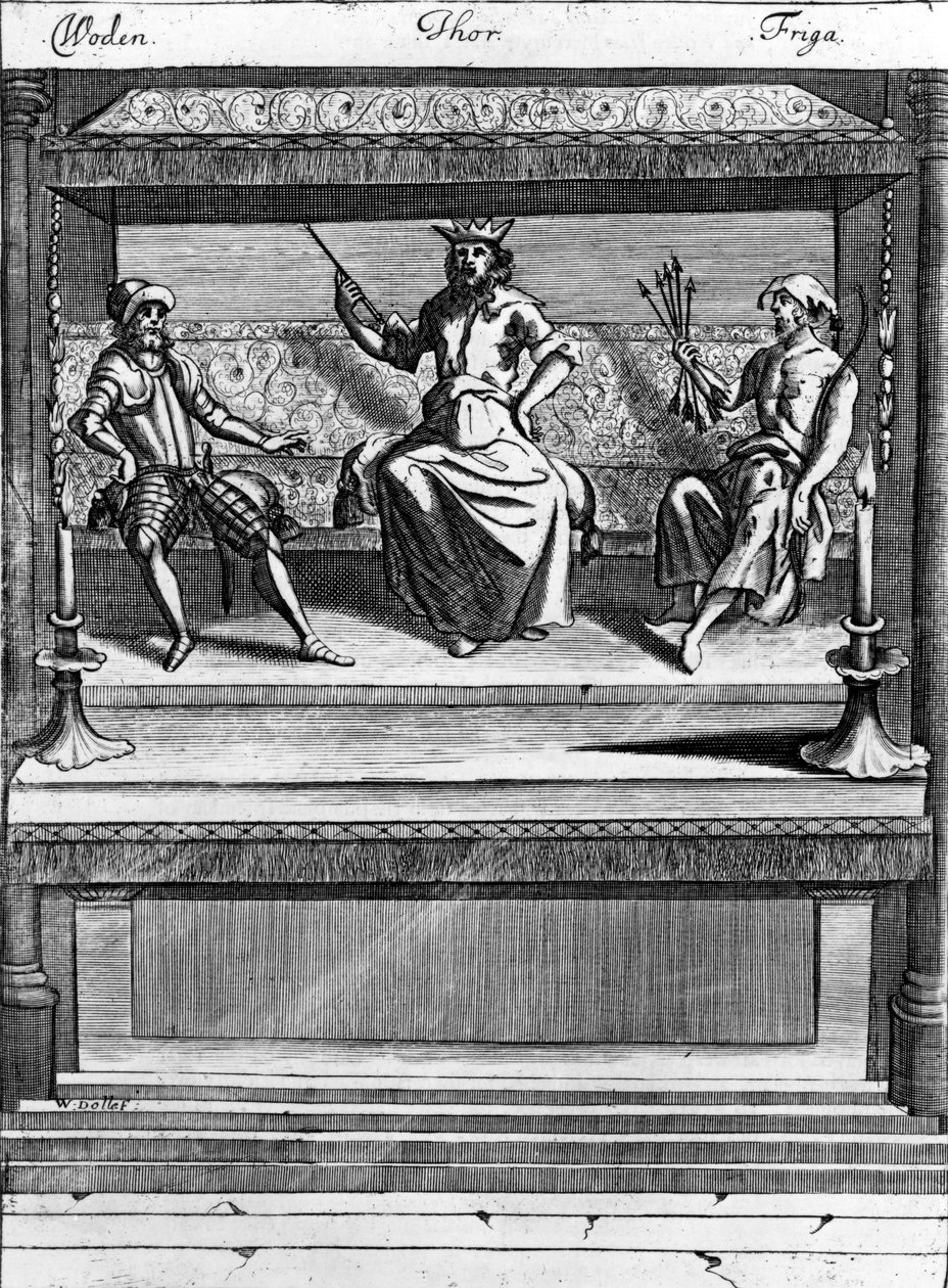 Woden, Thor és Friga, 1670-1680 alkotó: Norwegian School