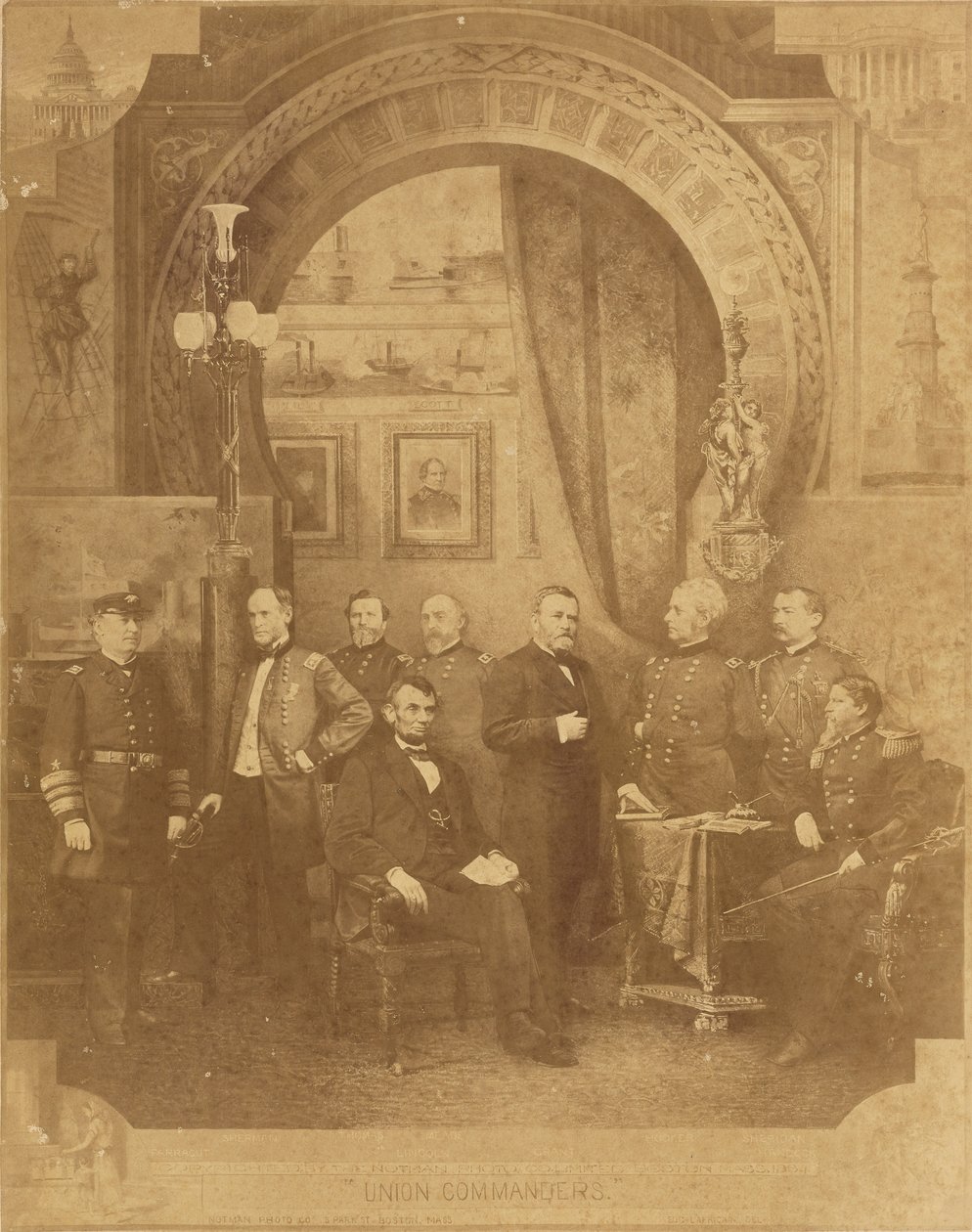 Uniós parancsnokok alkotó: Notman Photograph Company