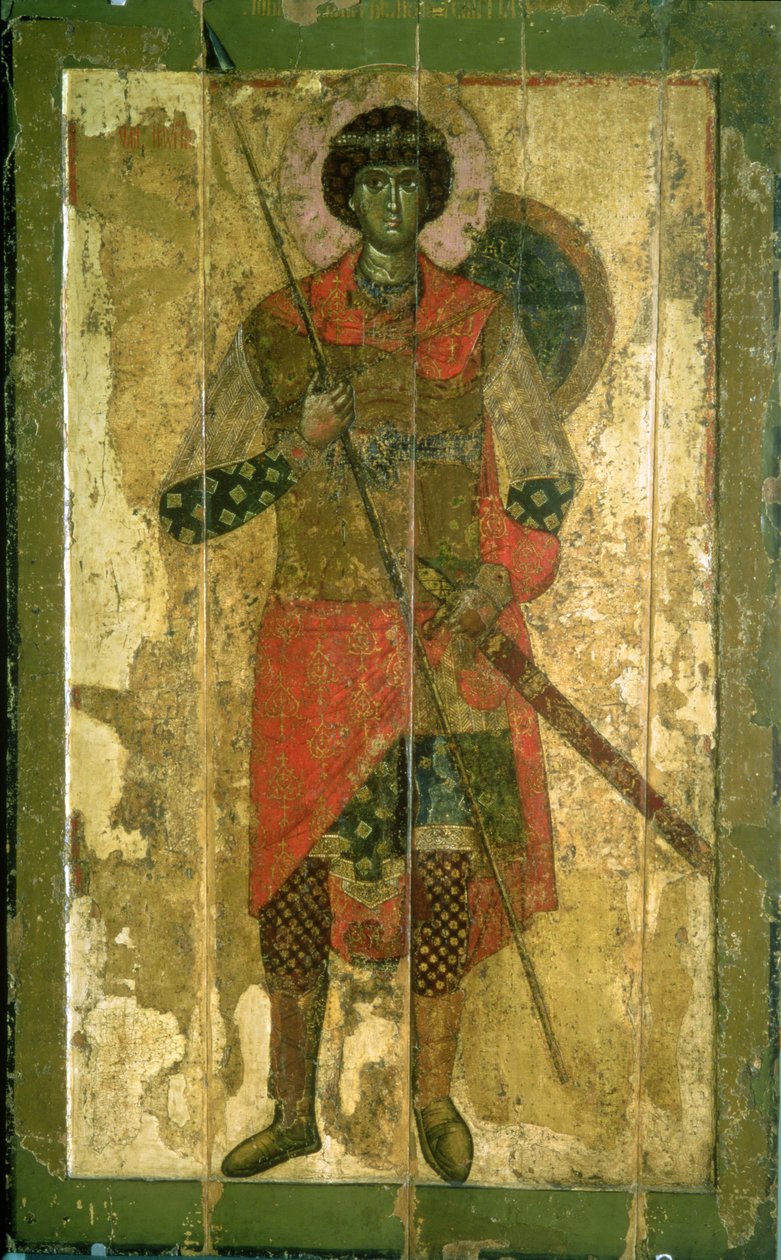 Szent György-ikon, 1130-50 (tempera a panelen) alkotó: Novgorod School