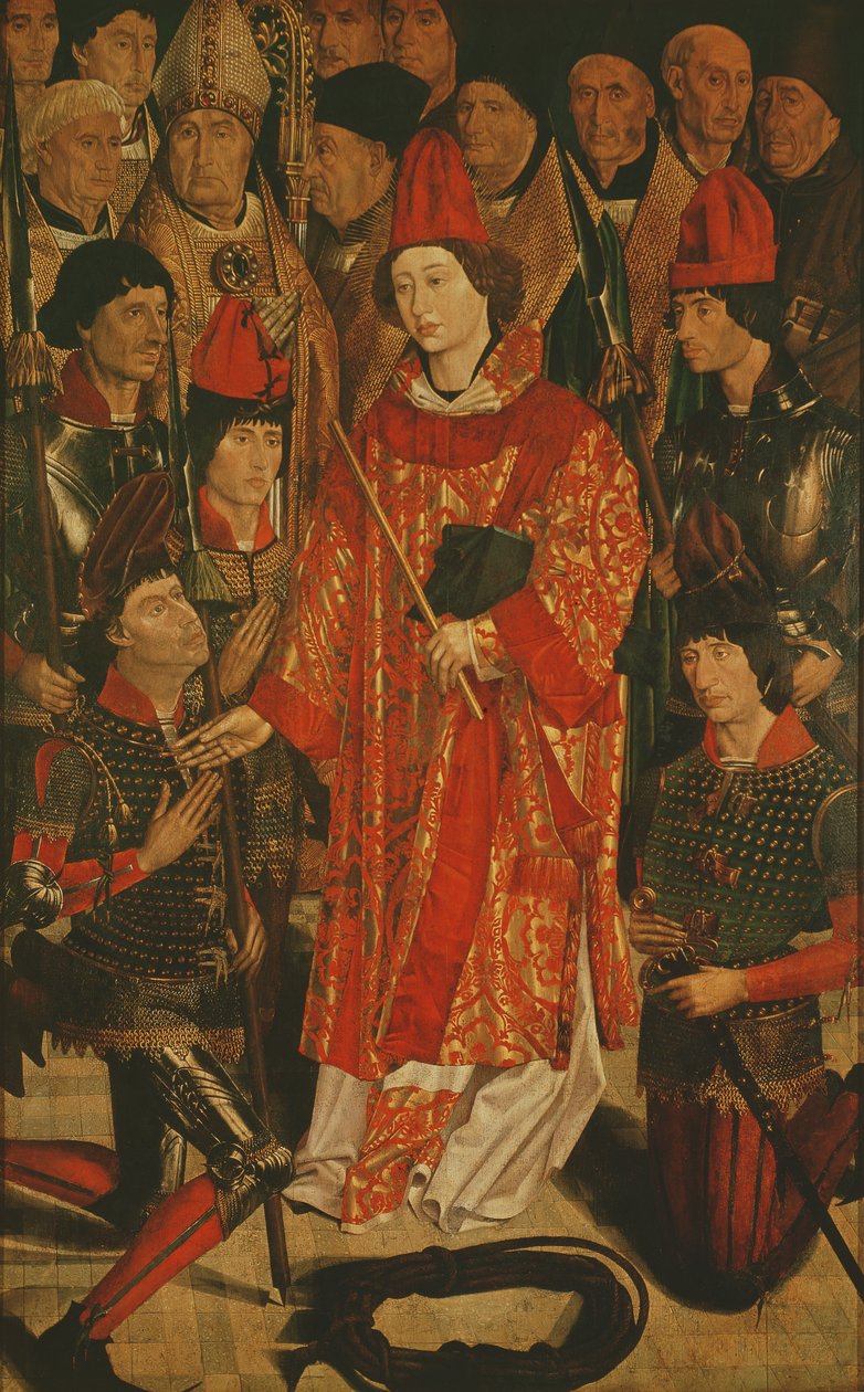 Saragossai Szent Vince (†304), Lisszabon protektora, a Szent Vince-oltárról, 1495 körül alkotó: Nuno Goncalves or Gonzalvez
